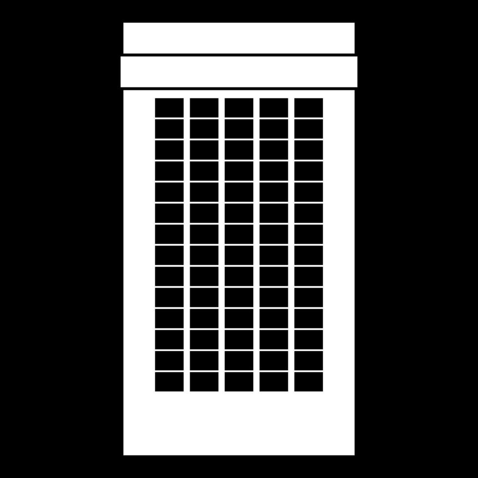 Building white color icon . vector