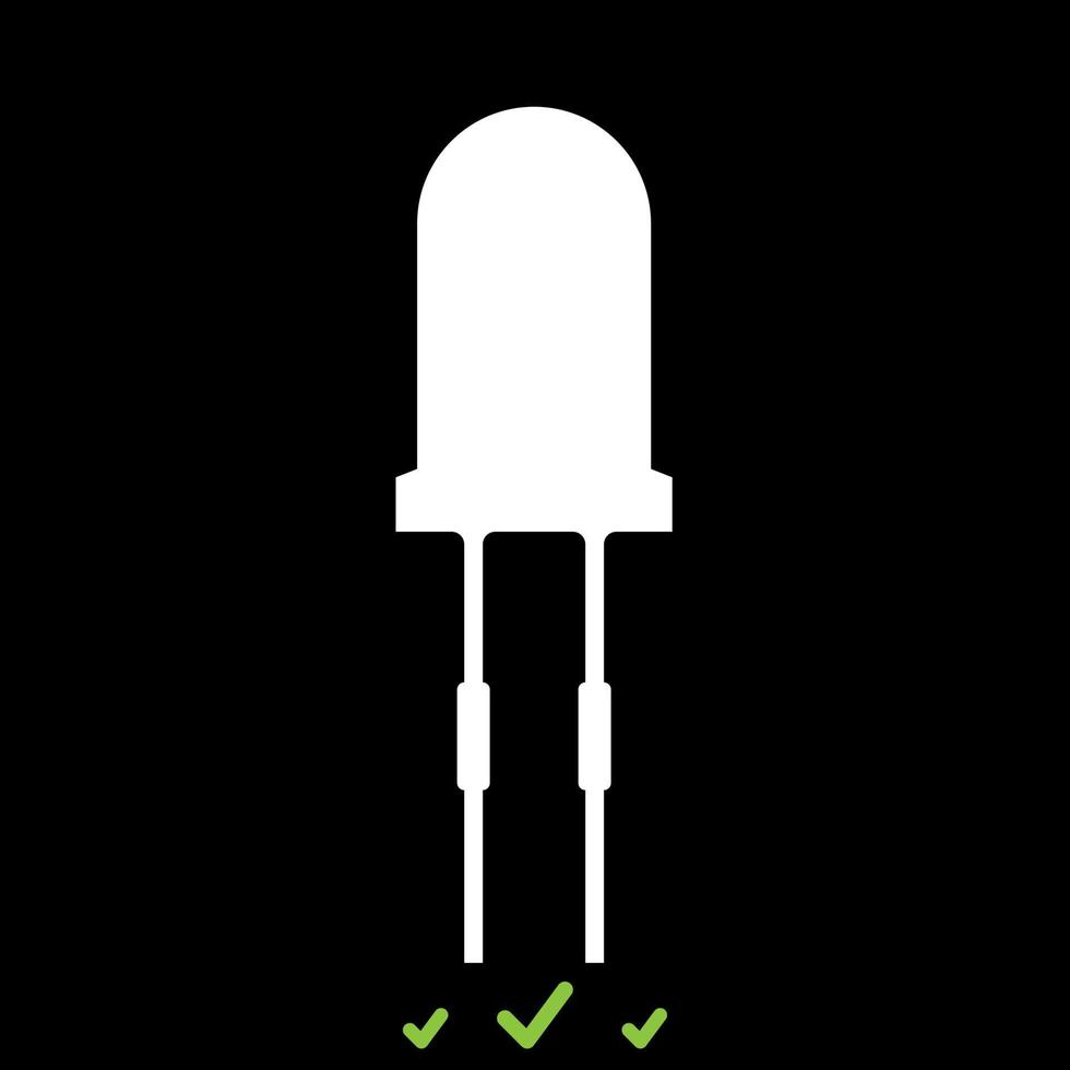 Light diode it is white icon . vector