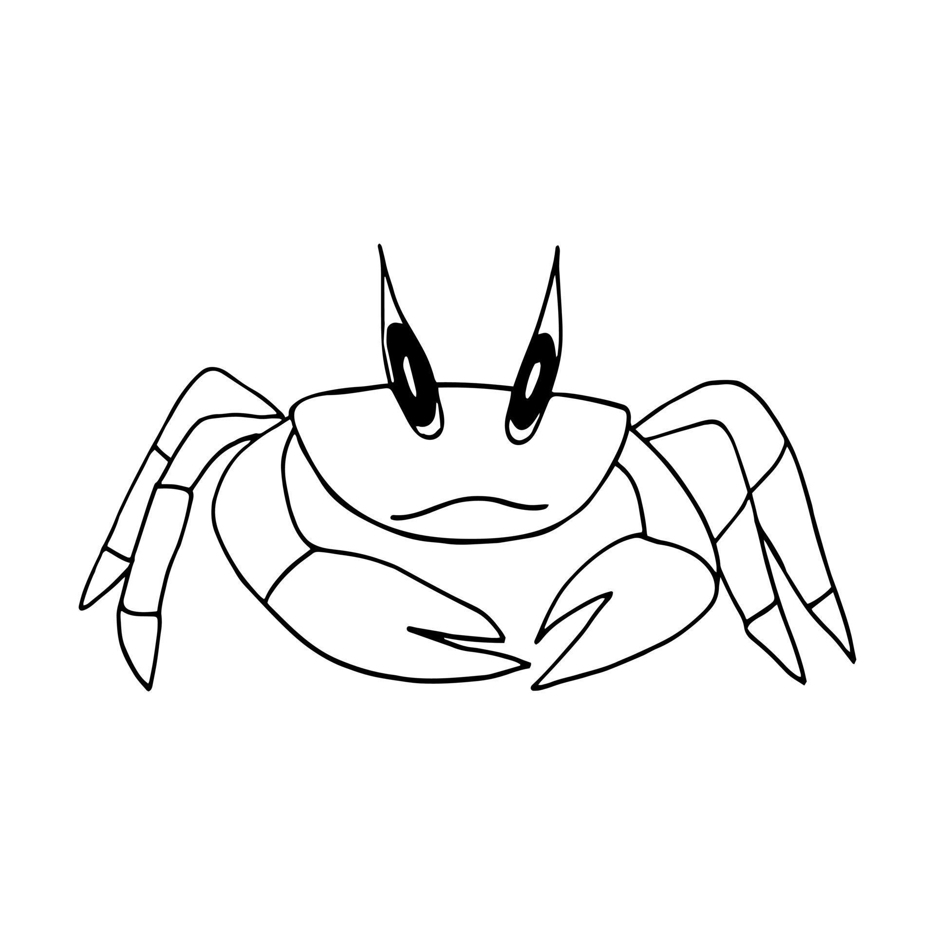crab hand drawn doodle. , minimalism, scandinavian, monochrome, nordic