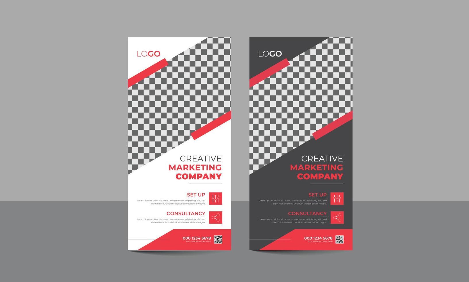 Modern Dl flyer or rack card design vector template for your business