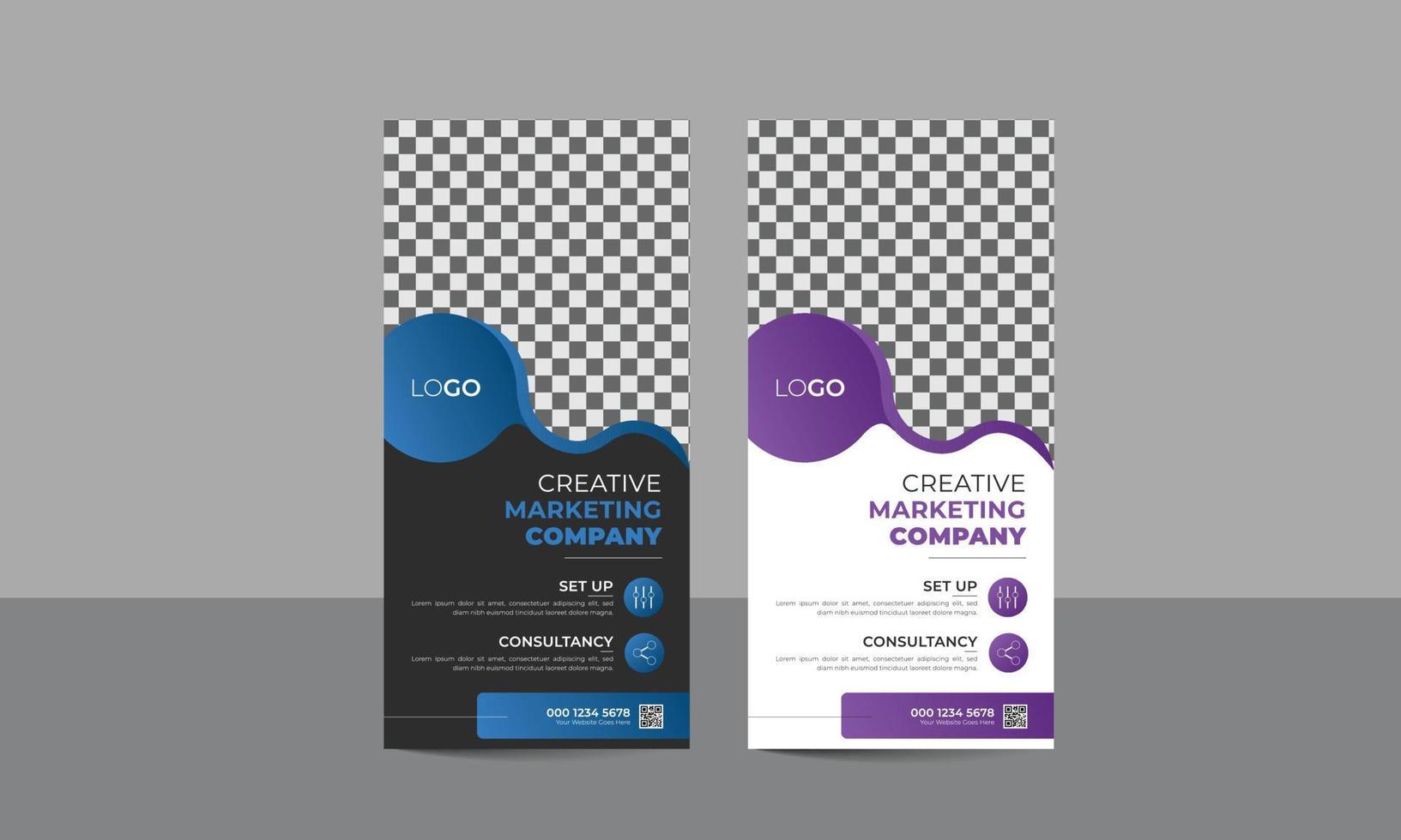 Modern Dl flyer or rack card design vector template for your business