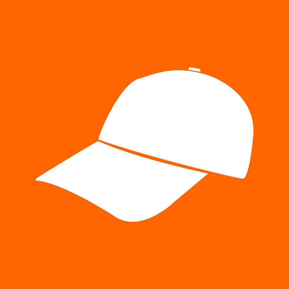 Baseball cap white icon . vector