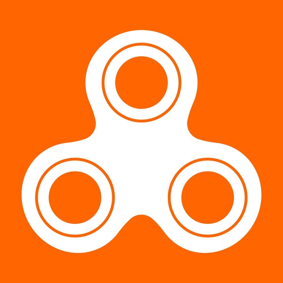 Hand spinner white icon . vector