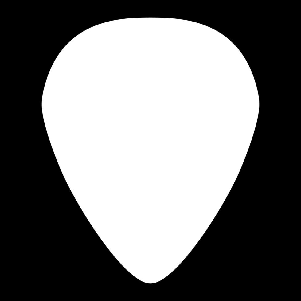 mediador para icono de color blanco de guitarra. vector