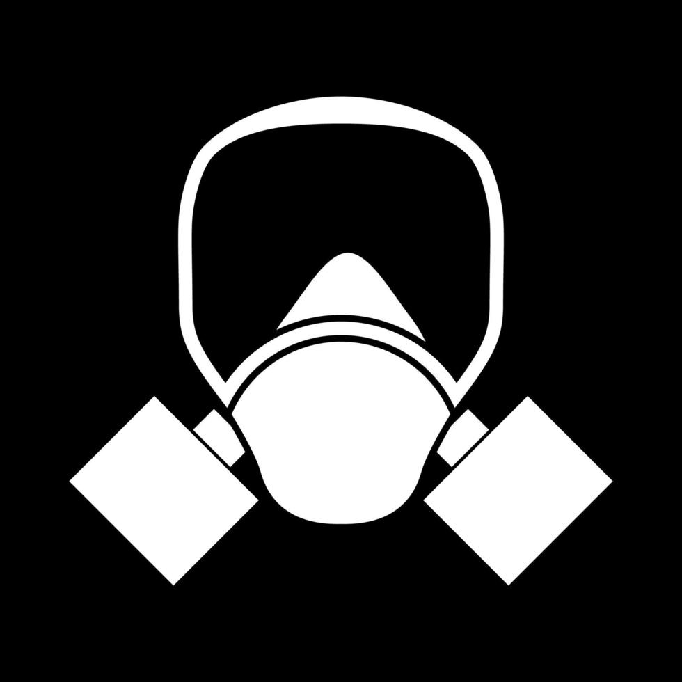 Gas mask white color icon . vector