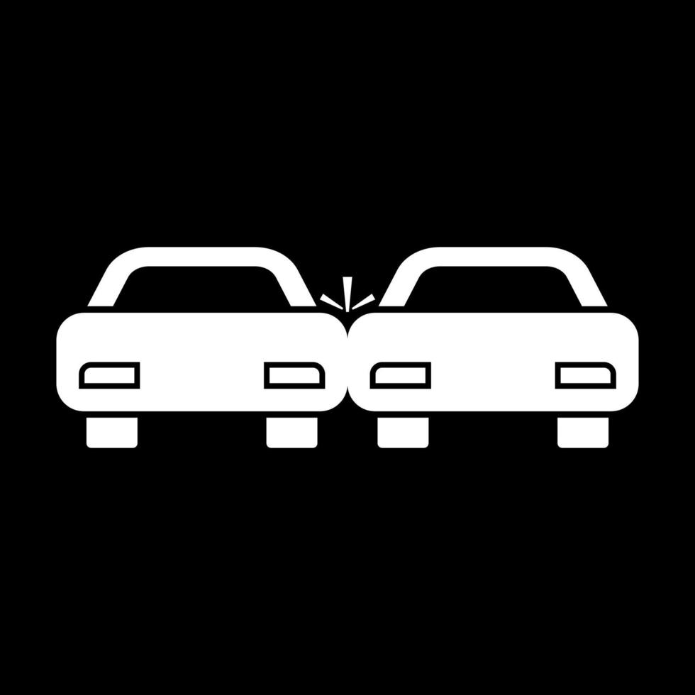 Crashed cars it is icon . vector