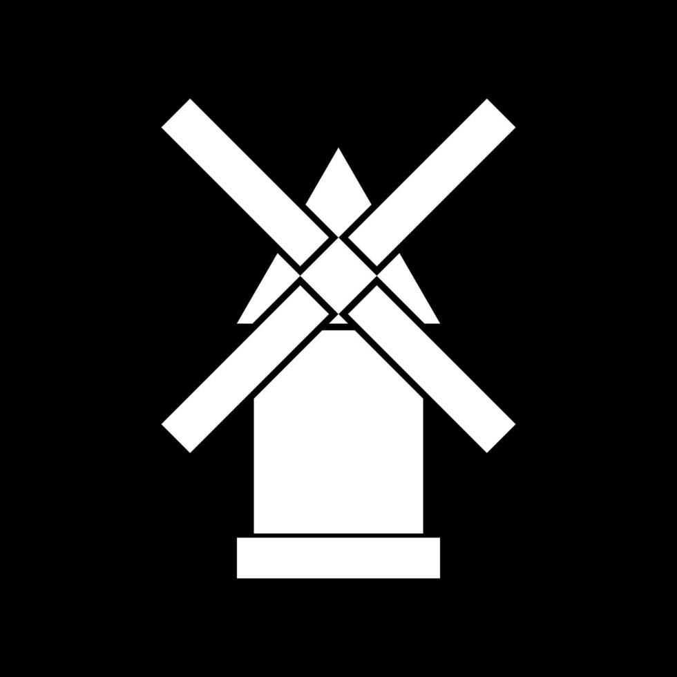 Windmill it is white icon . vector