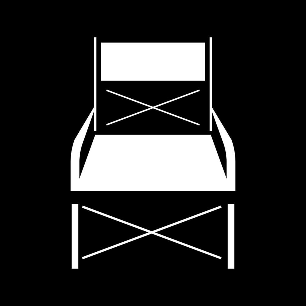 Folding chair it is white icon . vector