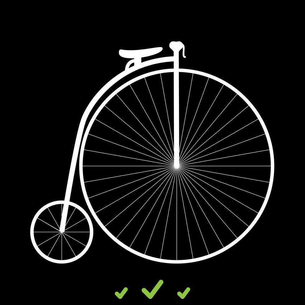 Retro bicycle it is white icon . vector