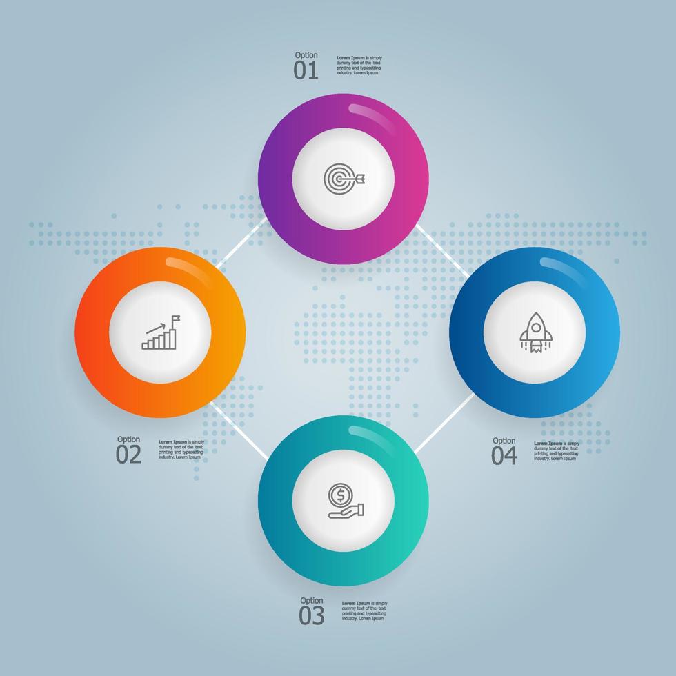 elemento de presentación de infografía circular vector