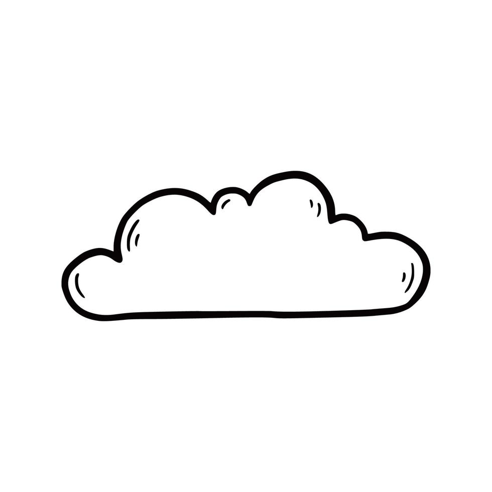 Hand drawn cloud. Doodle style. vector