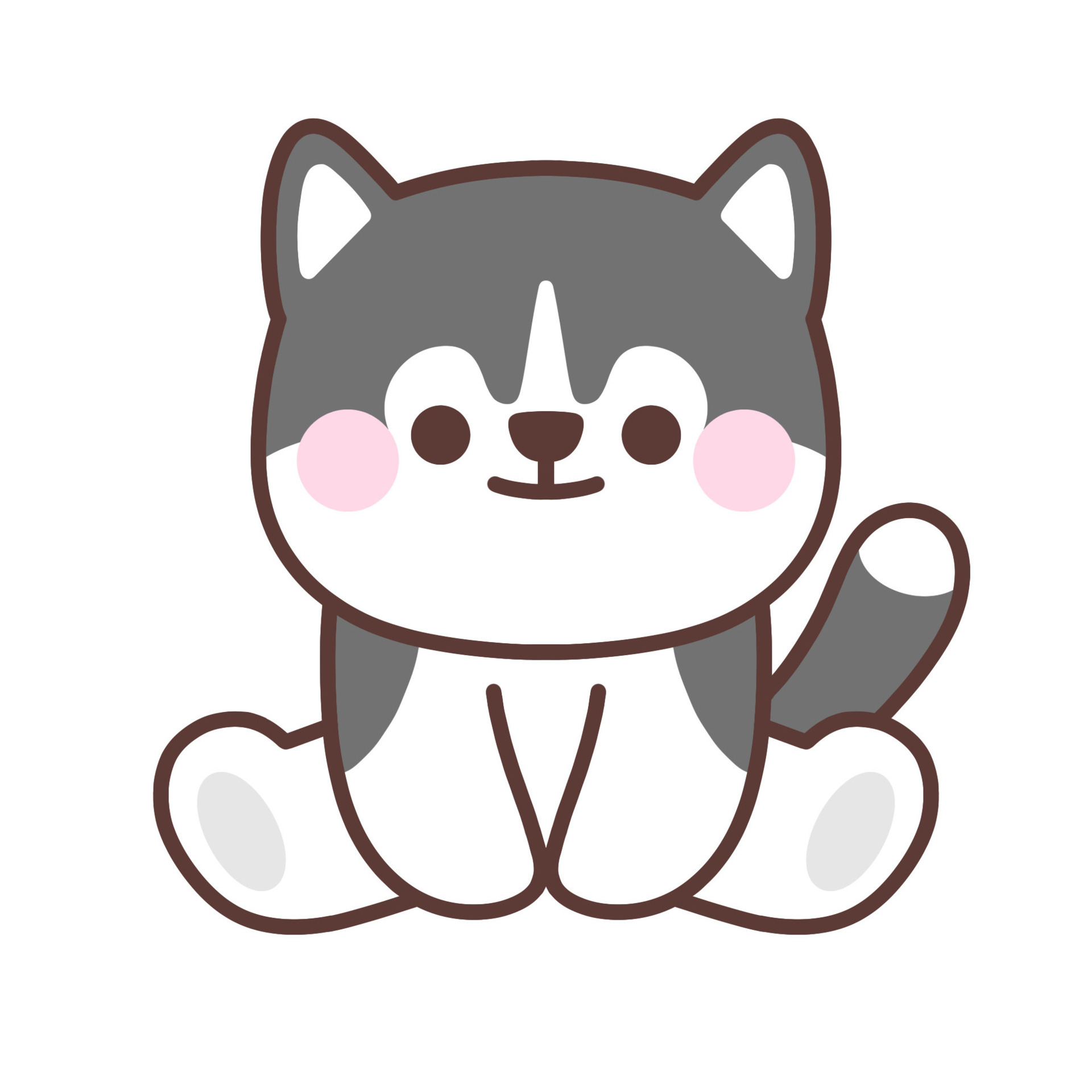 Cute siberian husky dog cartoon character illustration. 5298803 Vector Art at Vecteezy Cute siberian husky dog cartoon character illustration. 5298803 Vector Art at Vecteezy