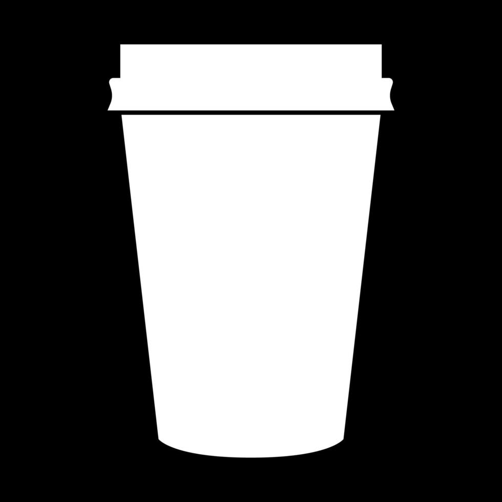 Paper coffee cup white color icon . vector