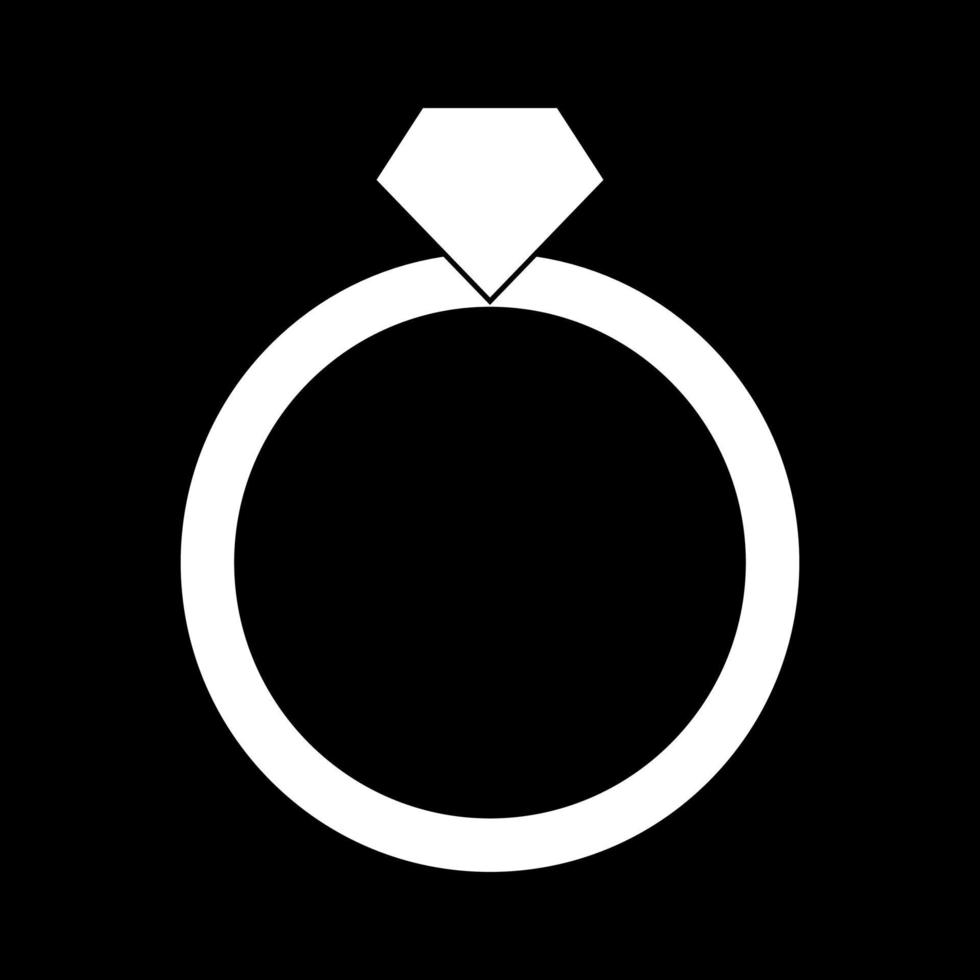 Ring white color icon . vector