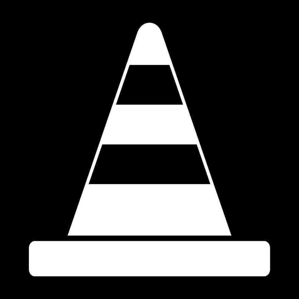 Road cone white color icon . vector