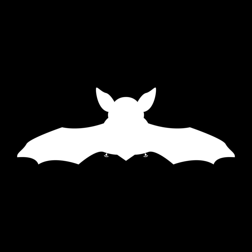 Night bat it is white icon . vector