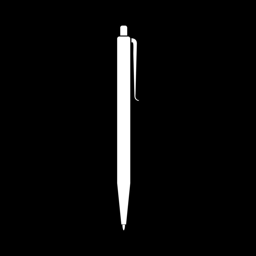 Pen it is white icon . vector