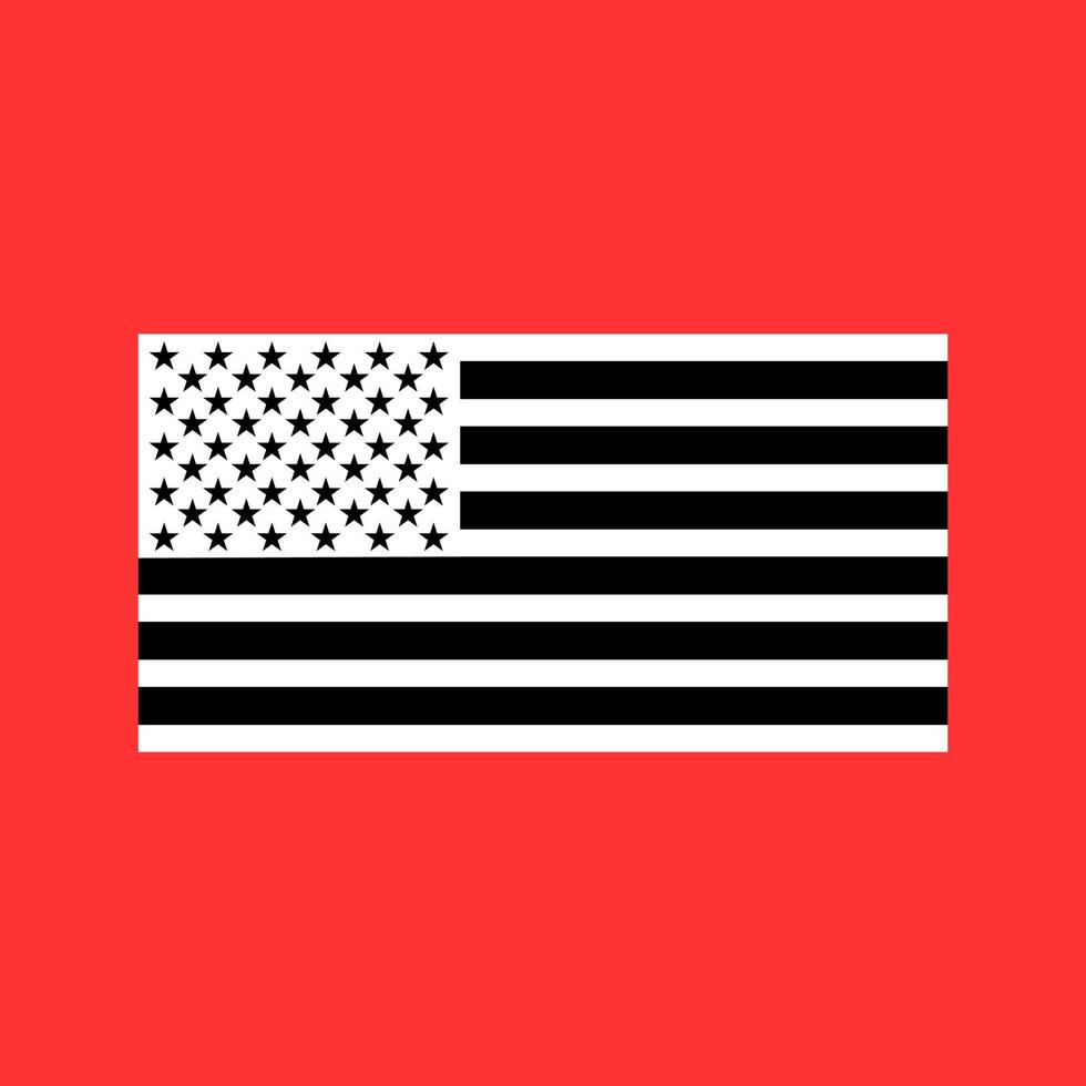 American flag white color icon . vector