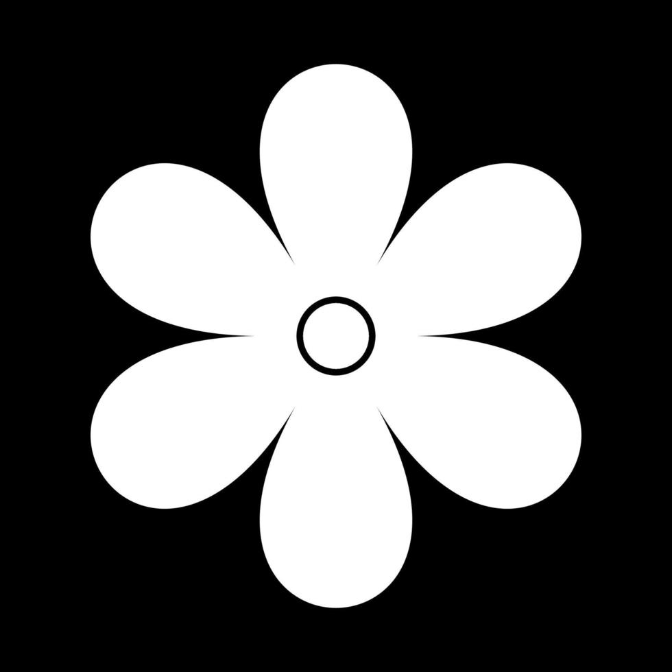 Flower white color icon . vector