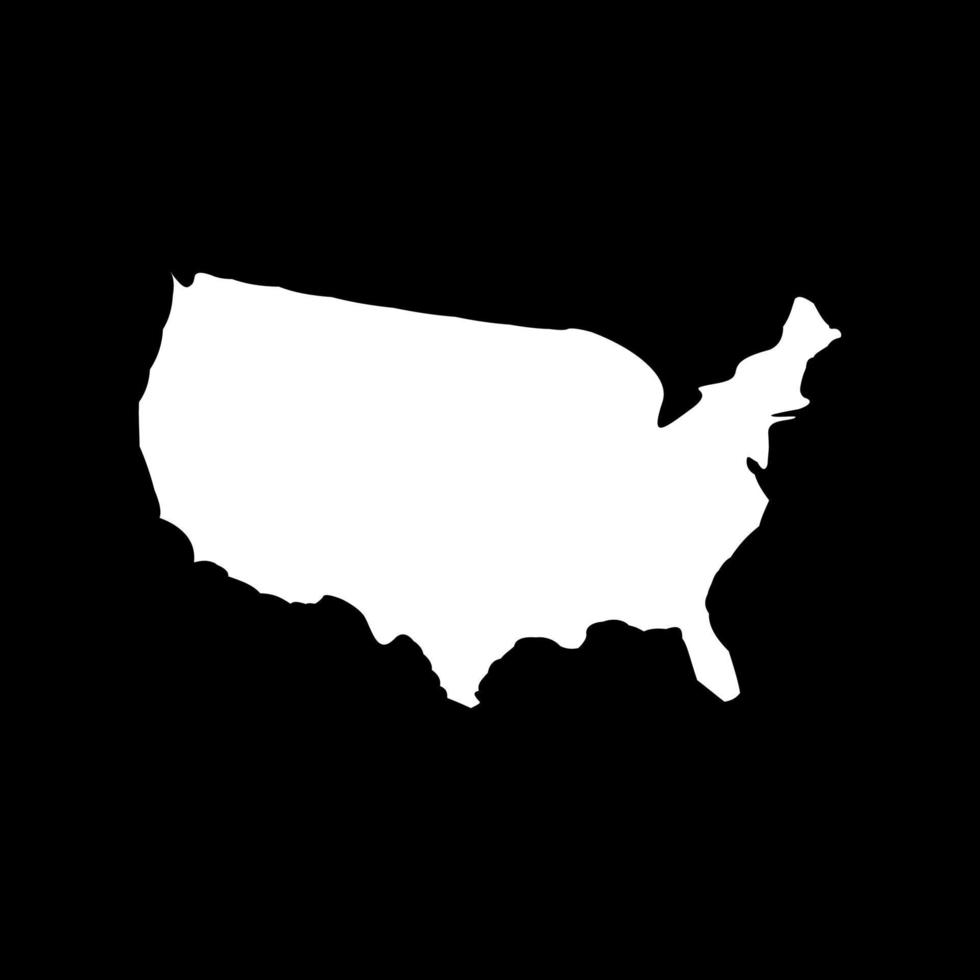 Map of America white color icon . vector