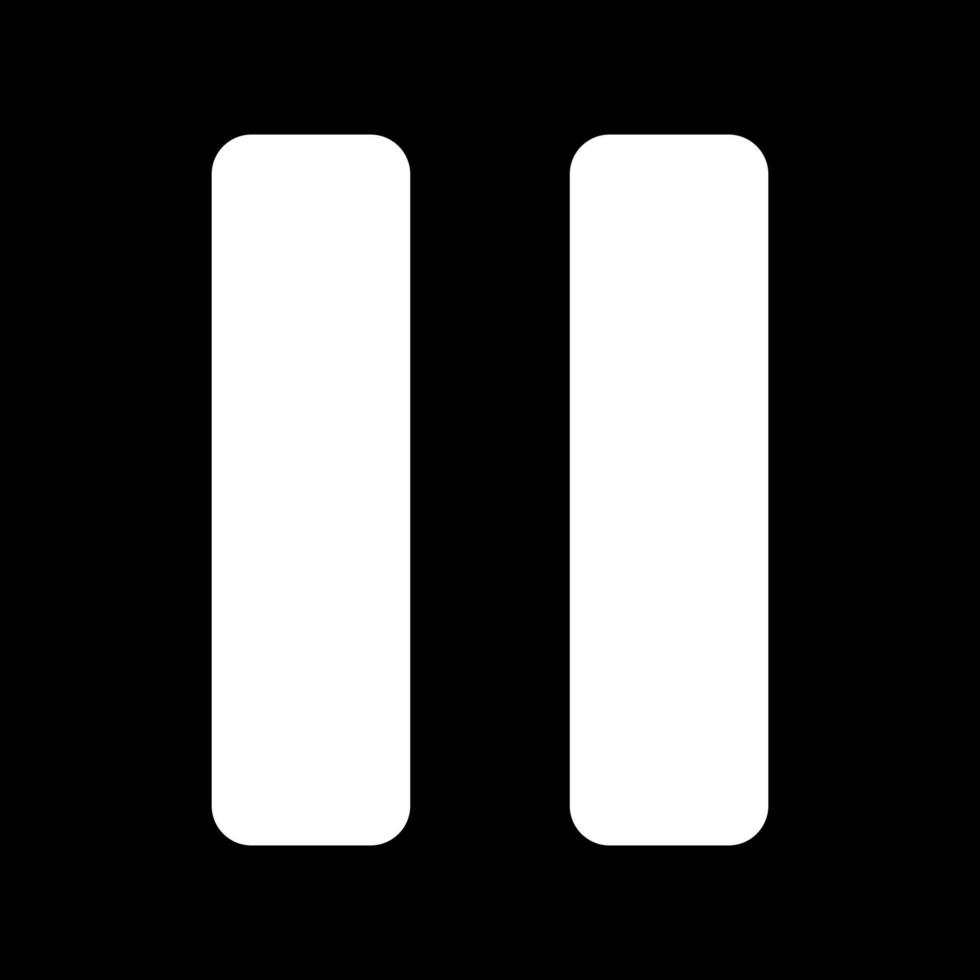 Pause white color icon . vector