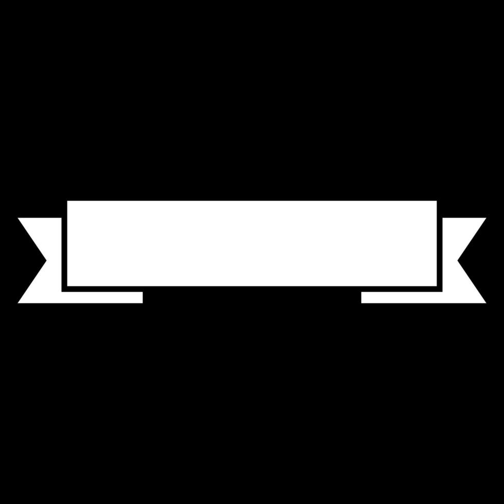 Ribbon white color icon . vector