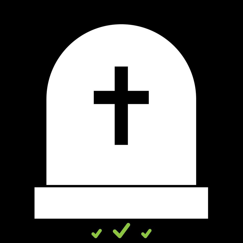 Tomb stone it is white icon . vector