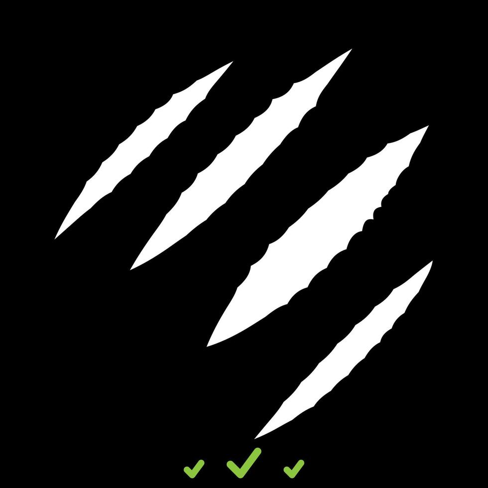 Trail of claws it is white icon . vector