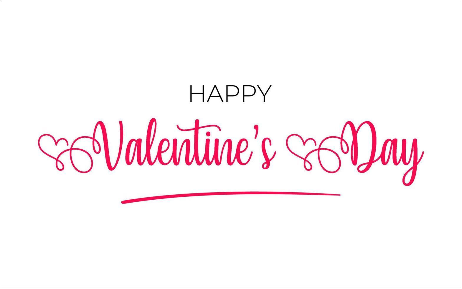 Valentines Day calligraphy concept. Happy valentines day banner. vector