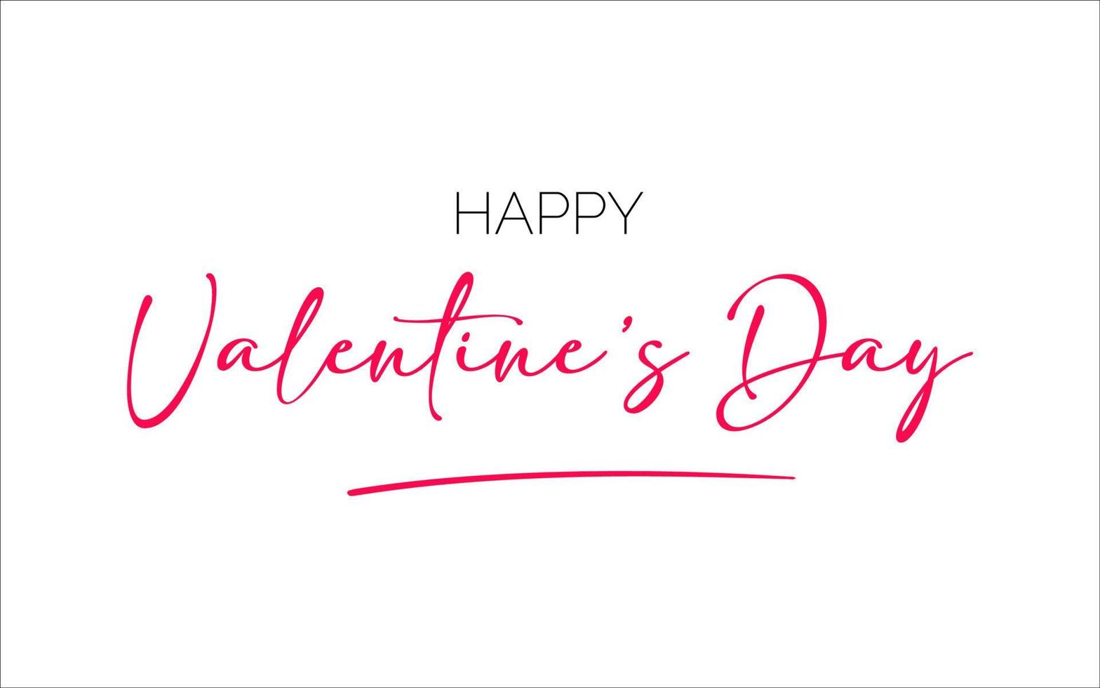 Valentines Day calligraphy concept. Happy valentines day banner. vector