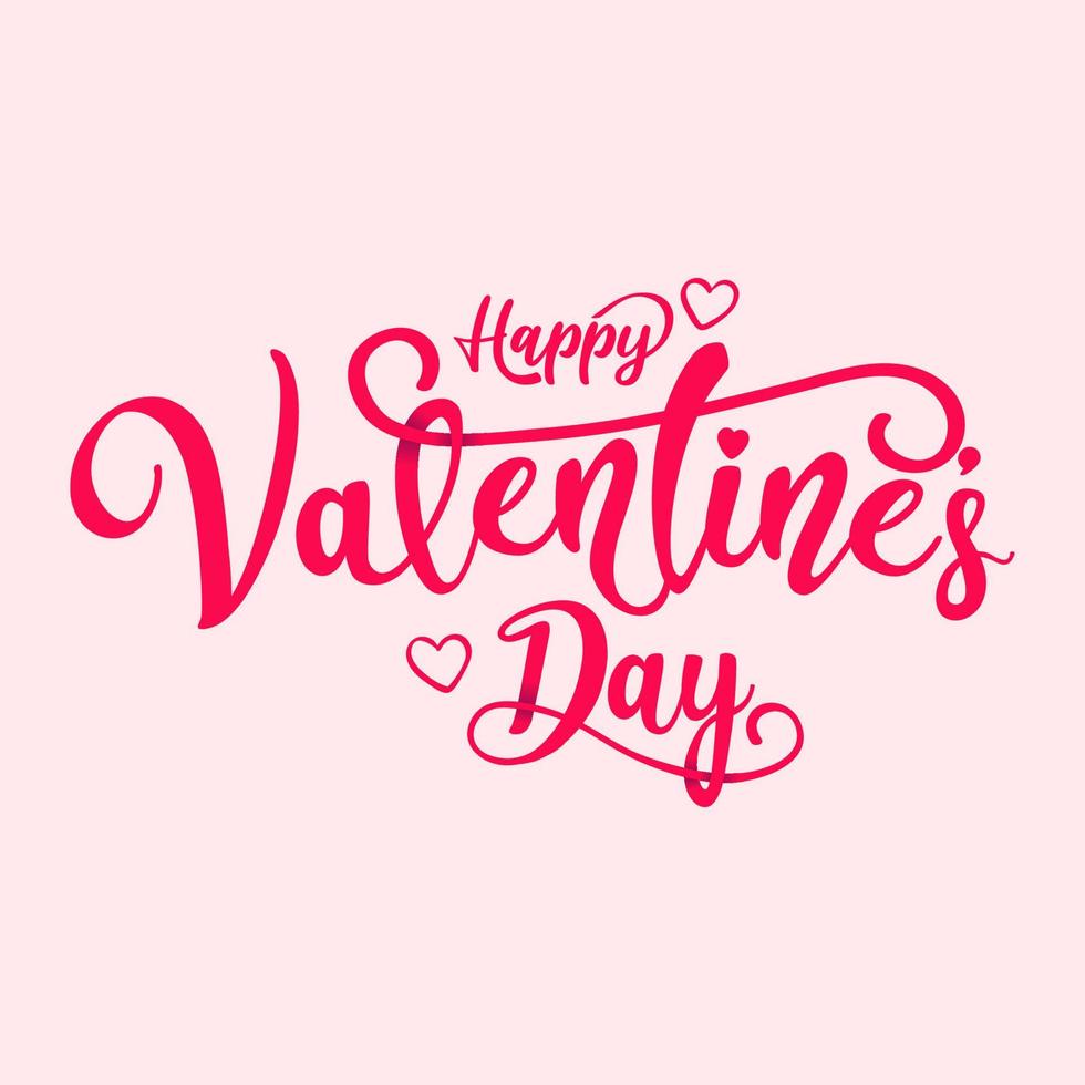 Valentines Day calligraphy concept. Happy valentines day banner. vector