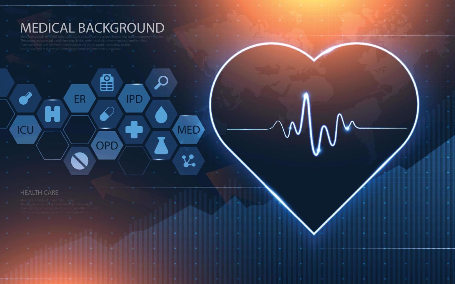 Modern medical technology and innovation concept. health care pattern medical innovation concept background design. vector