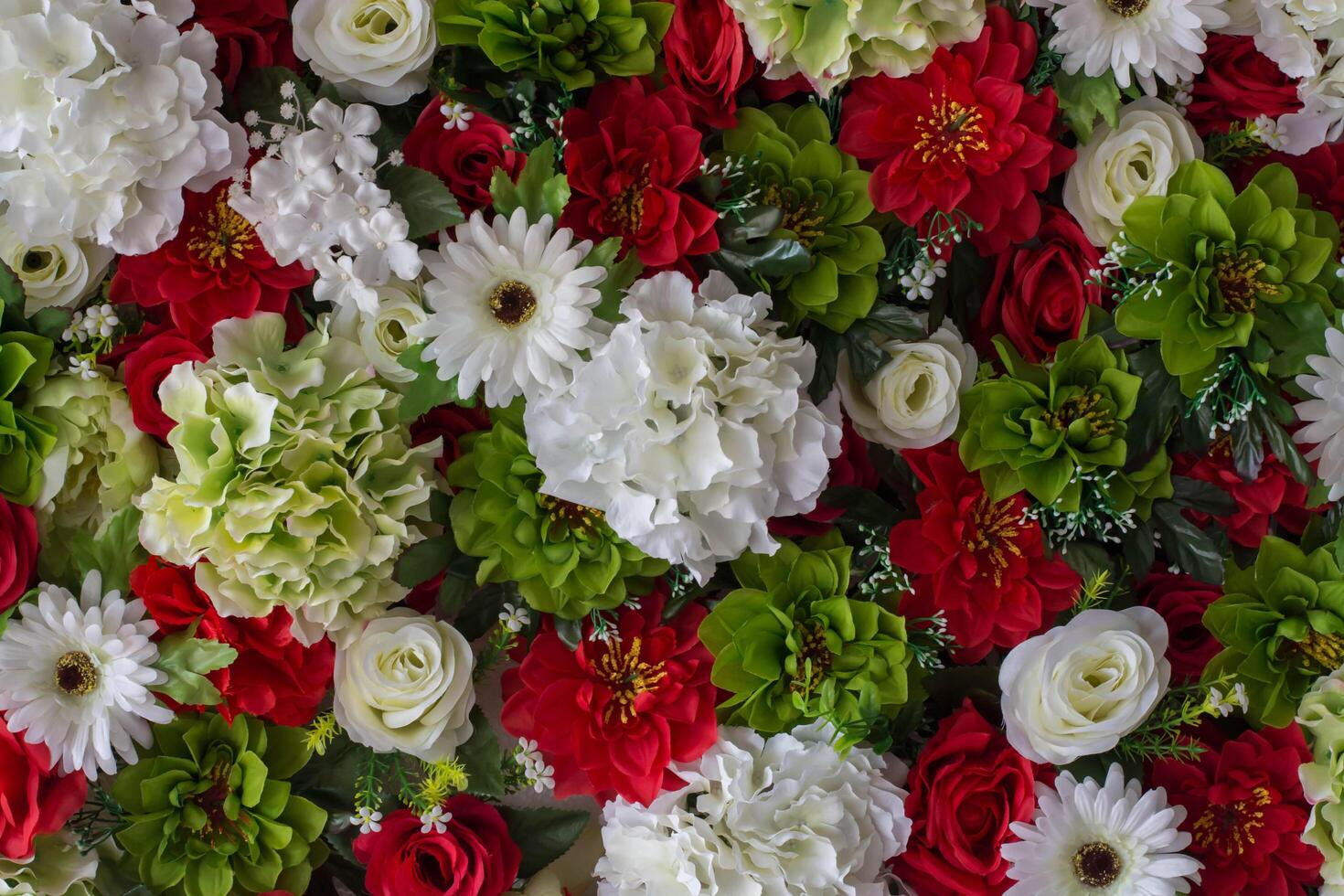 beautiful wedding Artificial flower background photo