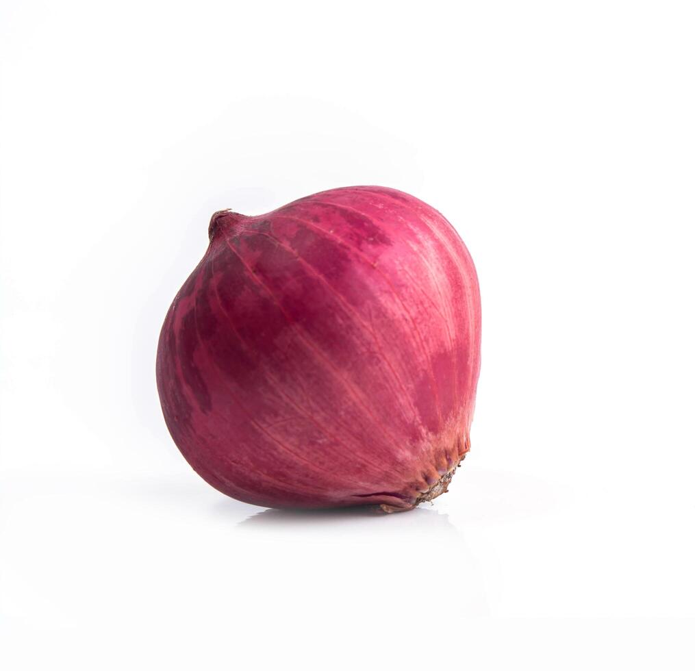 Red onion isolated on white background photo