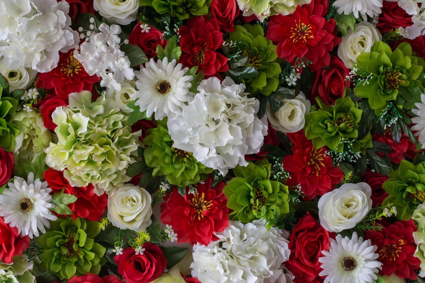 beautiful wedding Artificial flower background photo