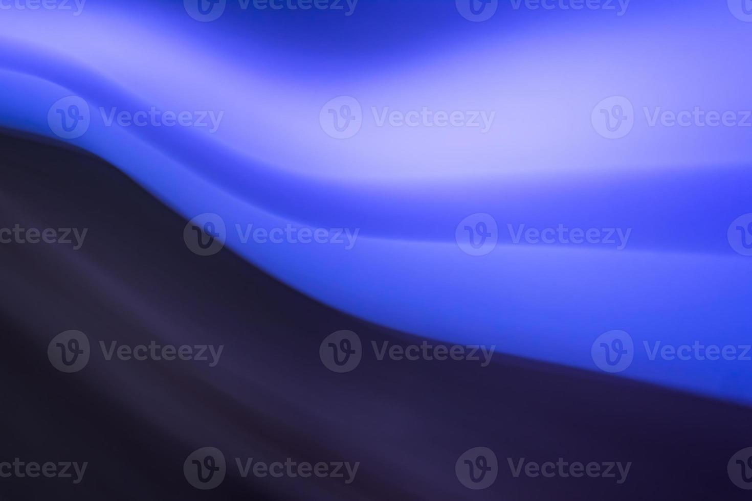 abstract blue neon light on black background. Photo effect, lines and waves.