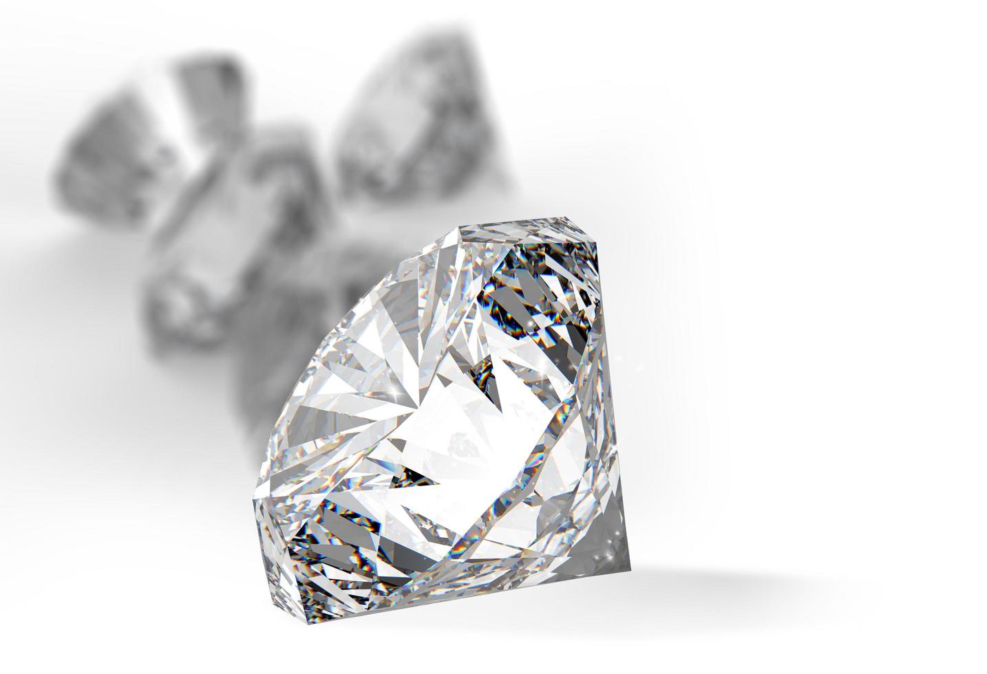 Diamonds isolated on white photo