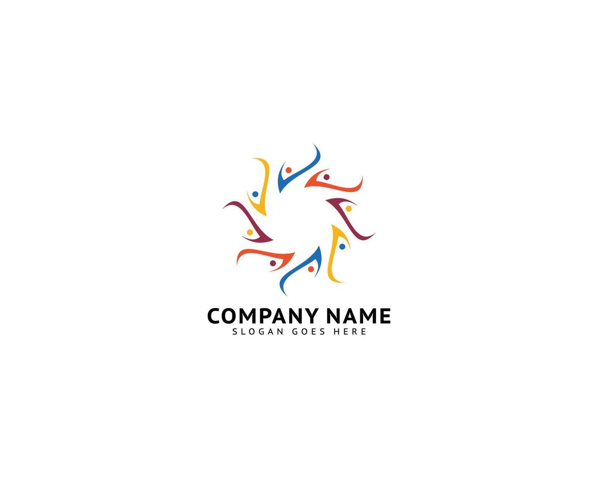 Group people check logo design vector template