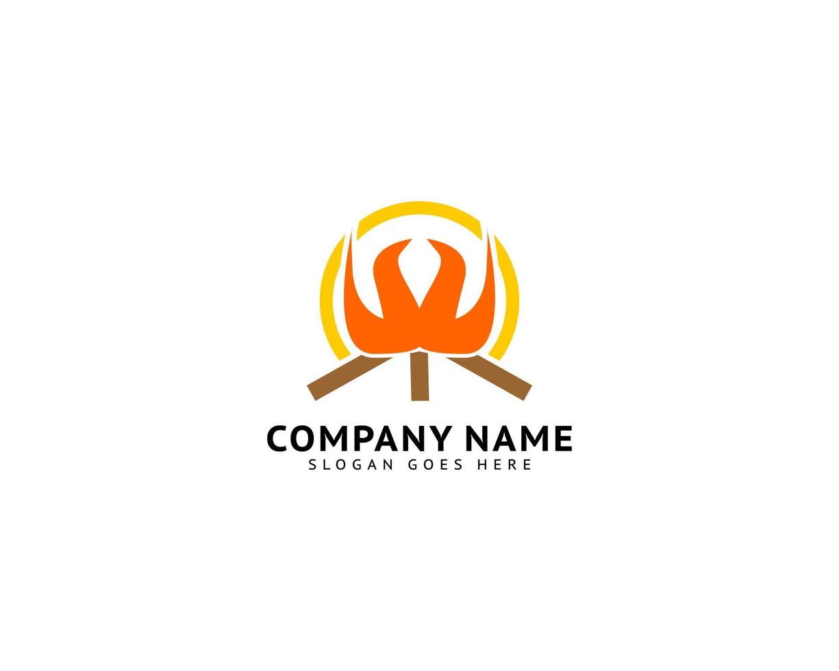 Bonfire icon logo vector illustration