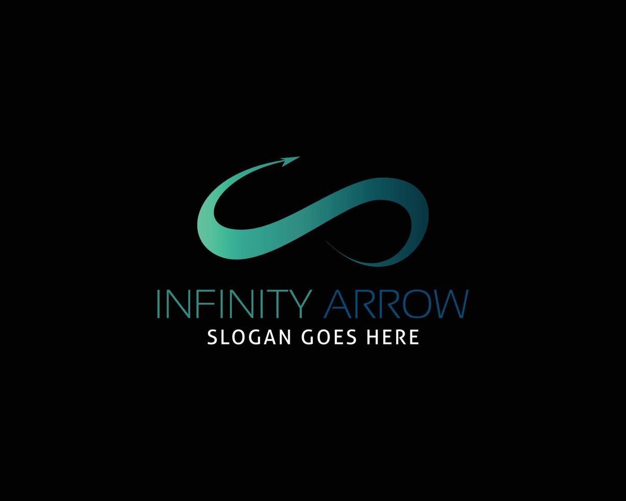 Arrow infinity business vector logo design