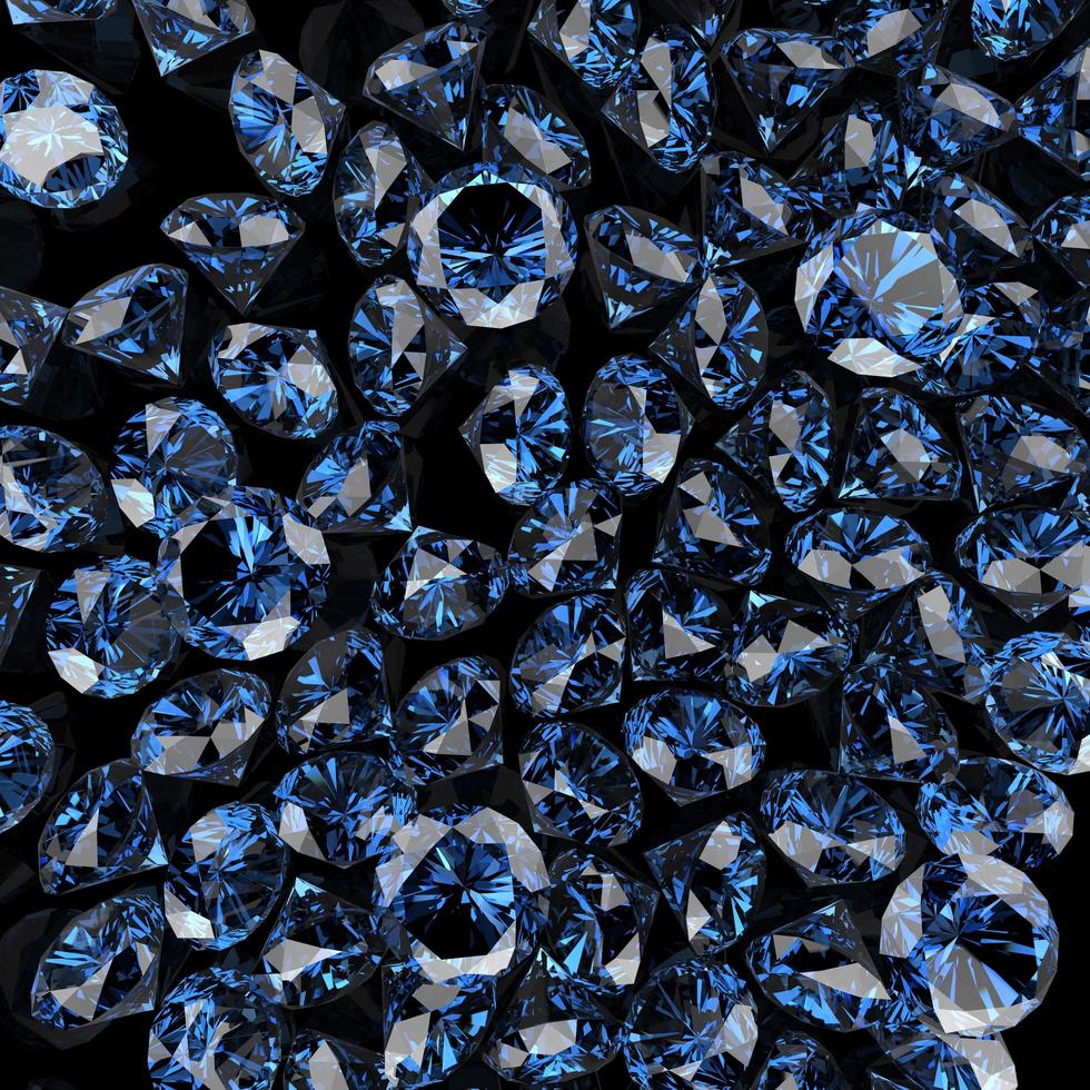diamantes azules en negro foto