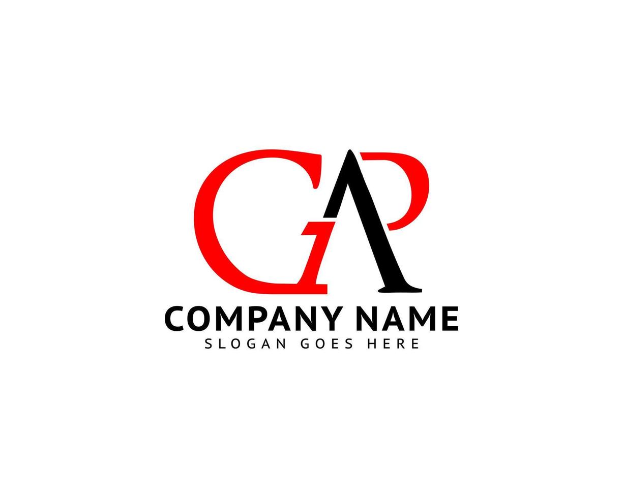 Initial Letter GAP Logo Template Design vector
