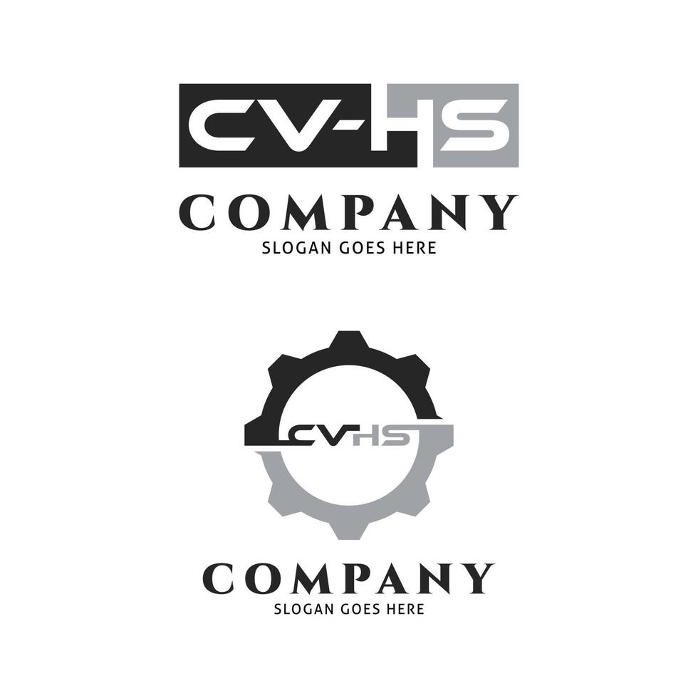 Set of Initial Letter CVHS Icon Vector Logo Template Illustration Design