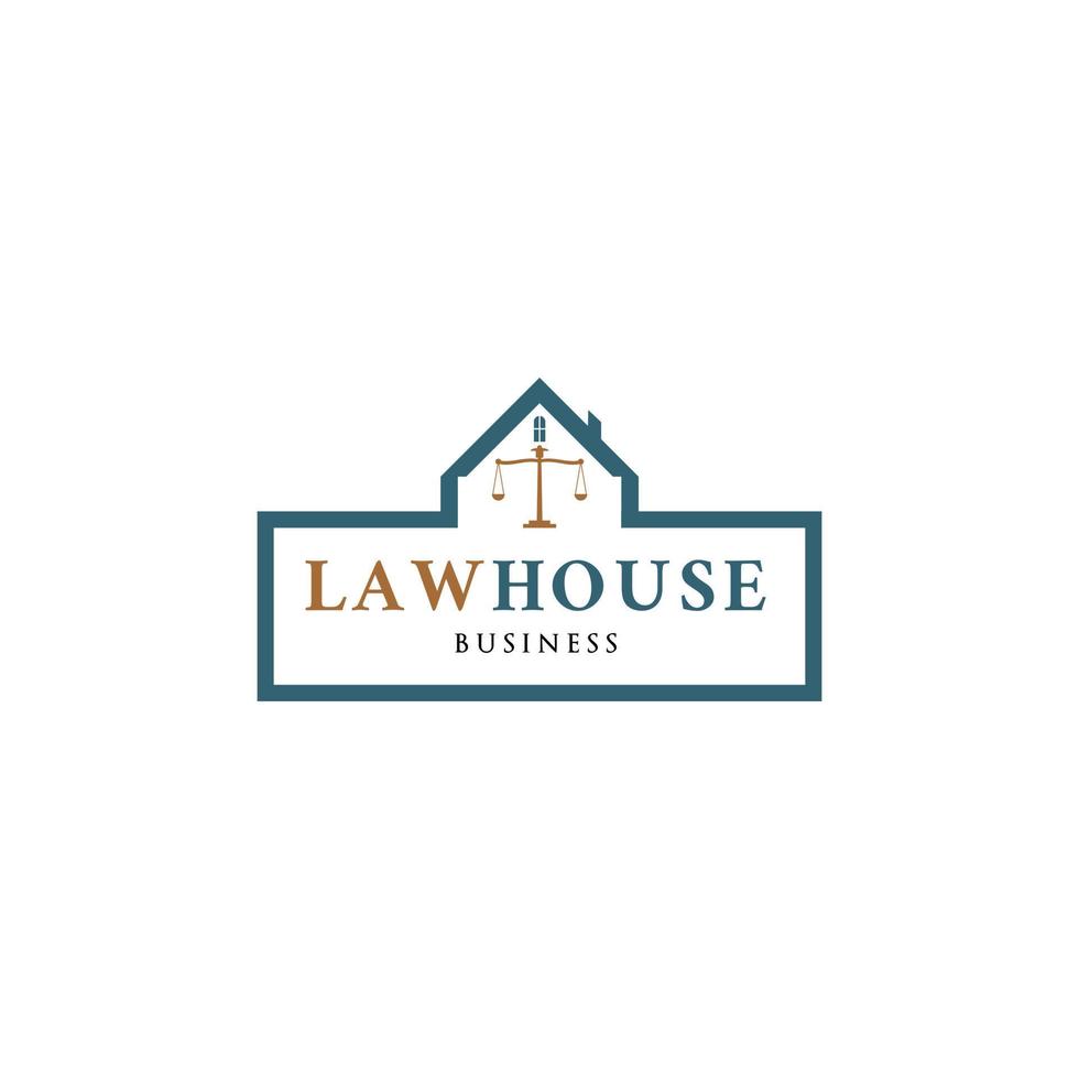 Law house icon logo design inspiration vector