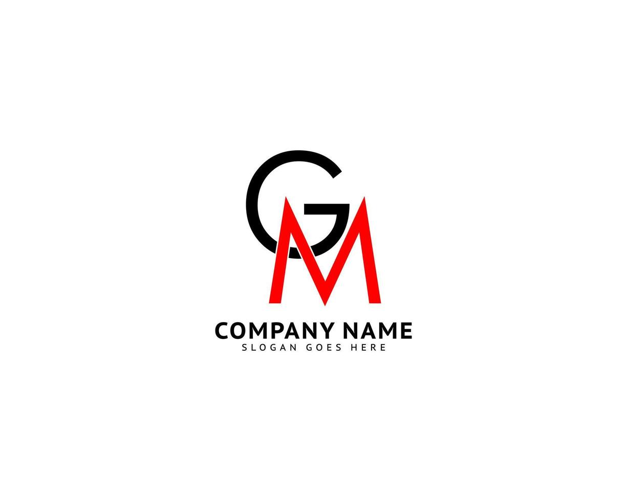 Initial Letter GM Logo Template Design vector