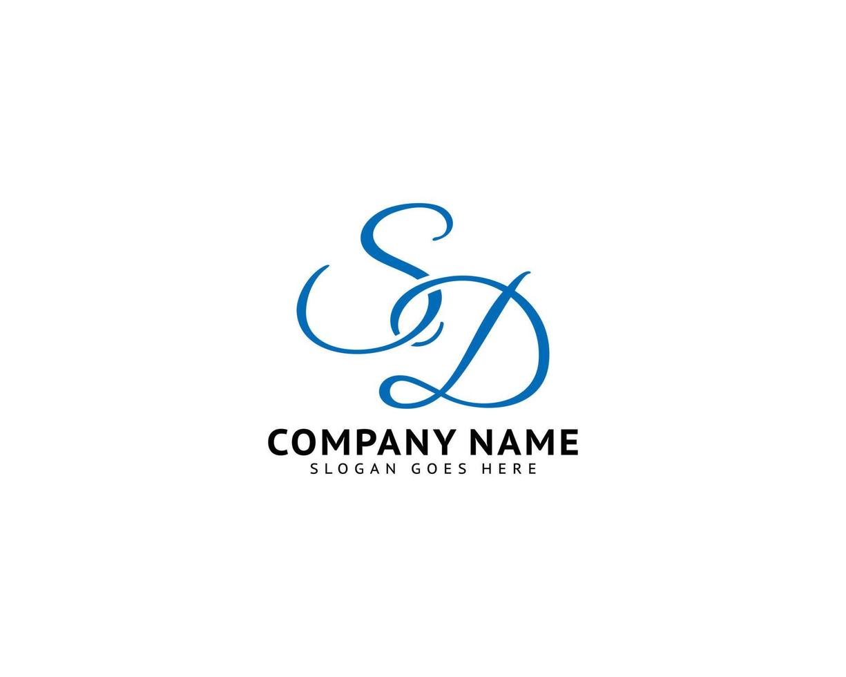 Initial Letter SD Logo Template Design vector