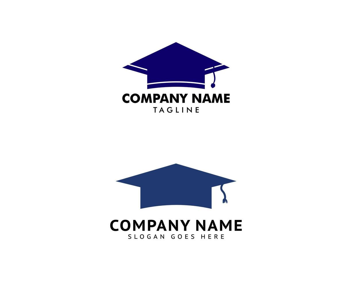 Set of Graduation Cap Vector Logo Template Design Elements