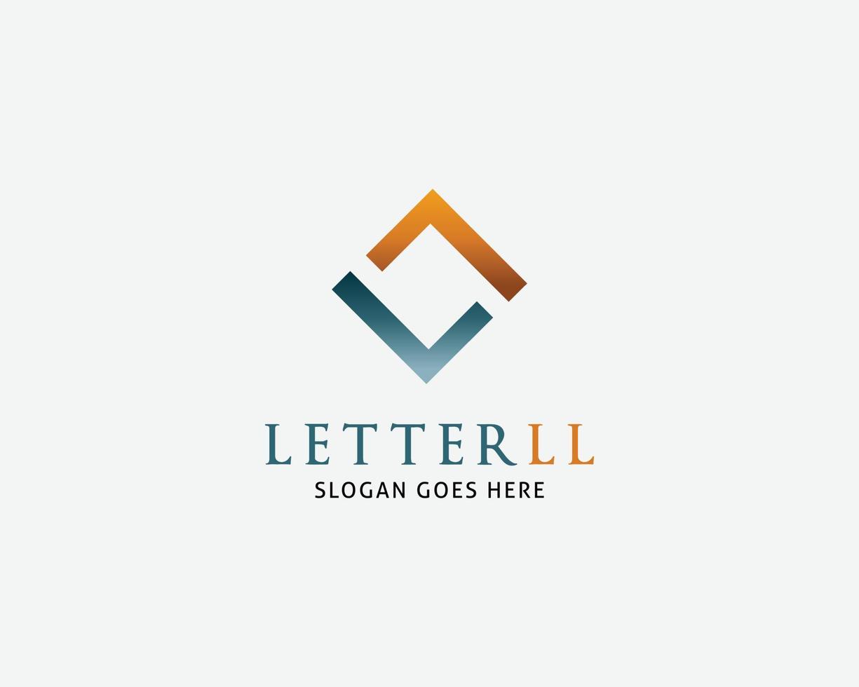 Initial Letter LL Logo Template Design vector