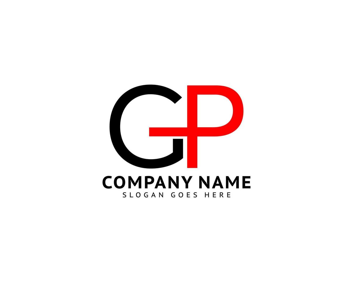 Initial Letter GP Logo Template Design vector