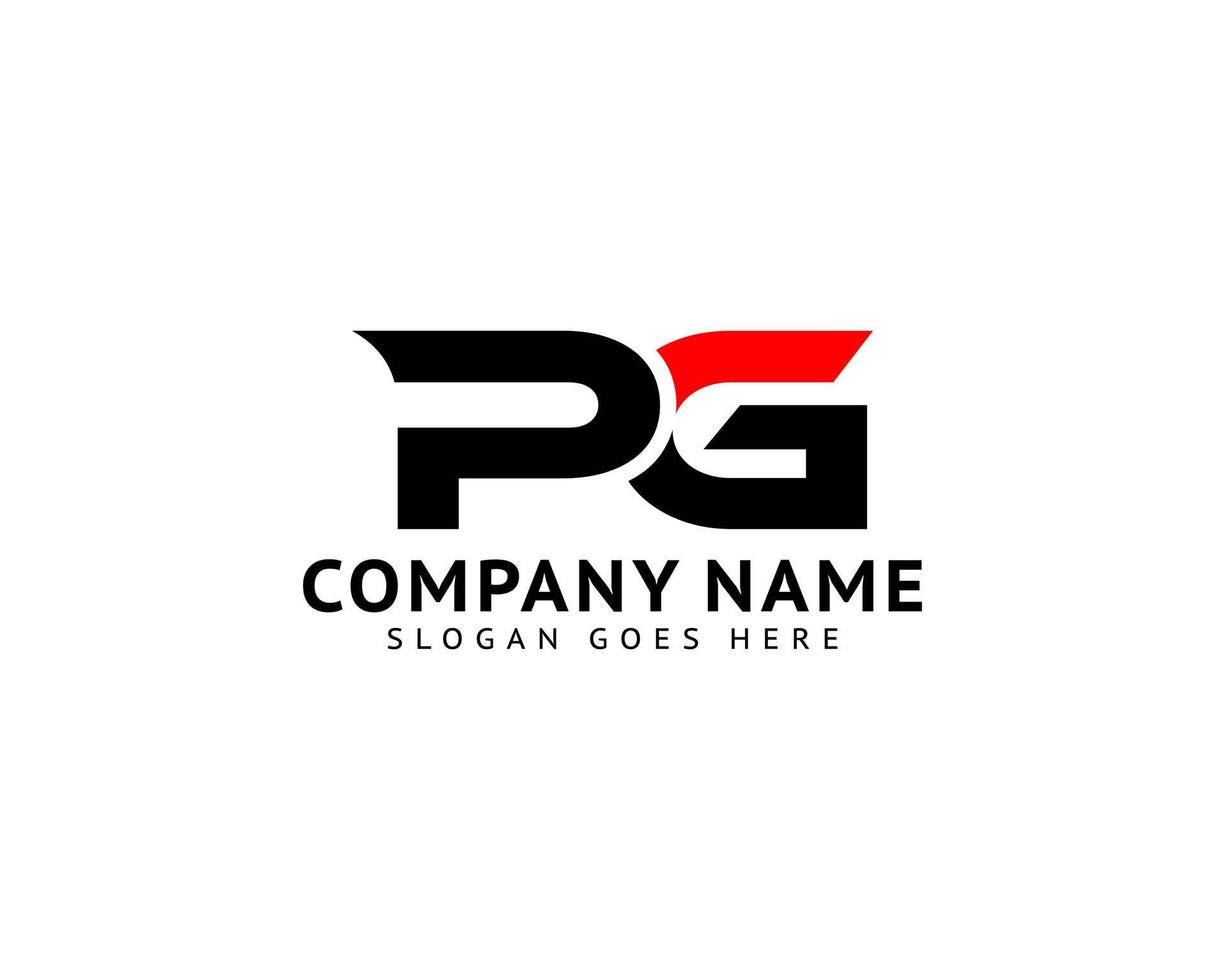 Initial Letter PG Logo Template Design vector